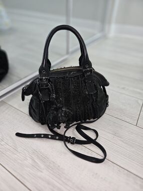 LOCKHEART Leather Stylish Black Women's  Bag Vintage